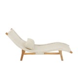 LOUNGER STRIPS WOVEN PLASTIK BLACK NATURAL TEAK 170